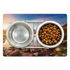 Tranquil Lake Sunrise Pet Mat