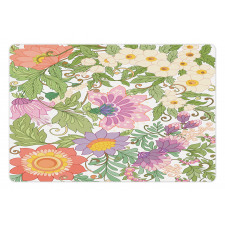 Pastel Flowers Nostalgia Pet Mat