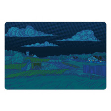 Night Countryside Art Pet Mat