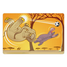 Elephant and Hippo Ball Pet Mat