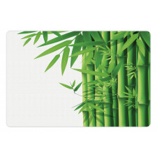 Modern Bamboos Stems Pet Mat