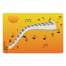 Joyous Sunset Piano Keys Pet Mat