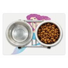 Mermaid with Pink Hair Pet Mat