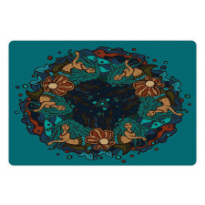 Vintage Marine Theme Pet Mat