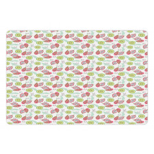 Tropical Pastel Doodle Style Pet Mat