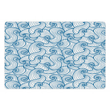 Swirling Oceanic Waves Pet Mat