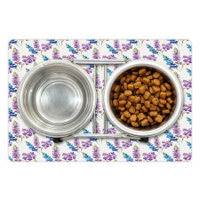 Violet Tone Flowers Pattern Pet Mat