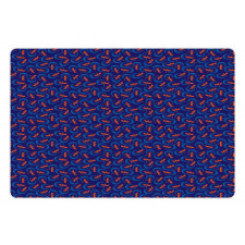 Dotted Blobs Dragonflies Pet Mat