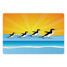 Penguins Walking Pet Mat