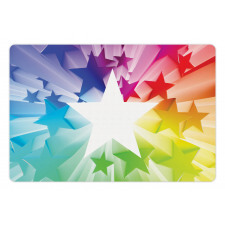 Rainbow Colors Burst Pet Mat