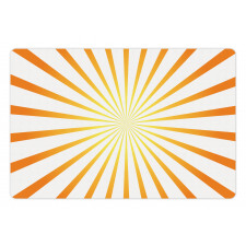 Sunrays in Tangerine Tones Pet Mat