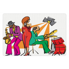 Jazz Band on Stage Pet Mat