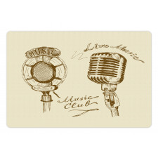 Boho Microphone Retro Pet Mat