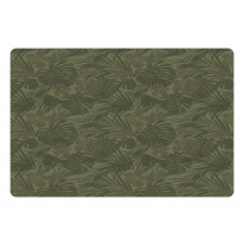 Monochrome  Leaves Pet Mat