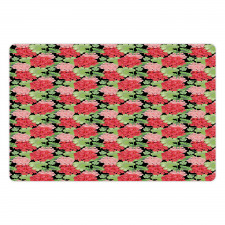 Victorian Flowers Leaves Pet Mat