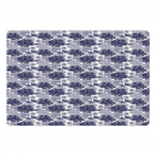 Flowers in Cold Tones Pet Mat