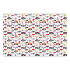 Colorful Flower Pots Art Pet Mat