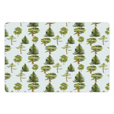 Pine Oak Fir Trees Graphic Pet Mat