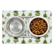 Pine Oak Fir Trees Graphic Pet Mat