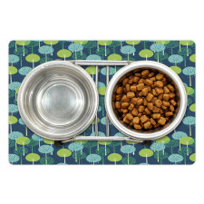 Abstract Round Motif Graphic Pet Mat