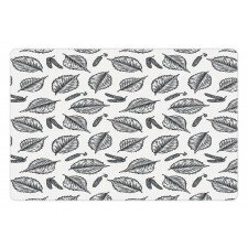 Birch Detail Sketch Foliage Pet Mat