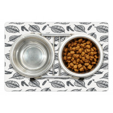 Birch Detail Sketch Foliage Pet Mat