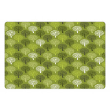 Abstract Trees Motifs Art Pet Mat