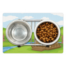 Wooden Lodge near Stream Pet Mat