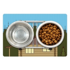 Rustic Cabin in Nature Pet Mat