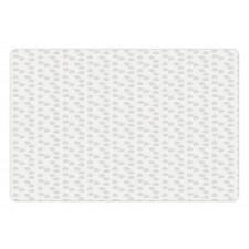 Bo Leaves Greyscale Layout Pet Mat