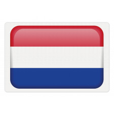 Holland Flag as Square Shape Pet Mat