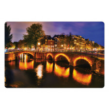 Dutch Canals and Lit Bridges Pet Mat