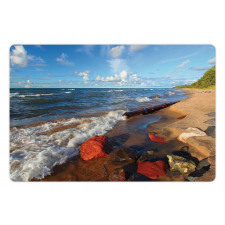 Beachy Summer Scenery Pet Mat