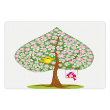 Heart Shape Tree Blossom Pet Mat