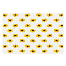 Sunflower Pattern Nature Pet Mat