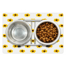 Sunflower Pattern Nature Pet Mat