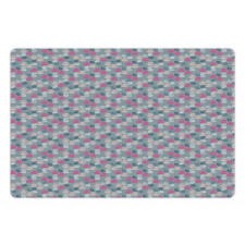 Leafy Branch and Roses Motif Pet Mat