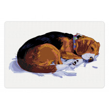 Sketch Drawing Doodle Style Pet Mat