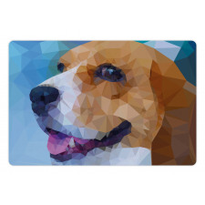 Low Poly Effect Curious Dog Pet Mat