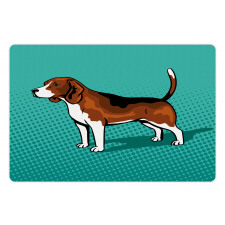 Halftone Dog Breed Graphic Pet Mat