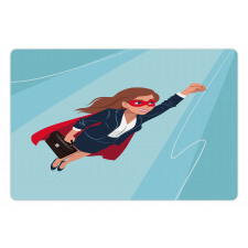 Young Superhero Woman Pet Mat