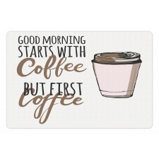 Morning Starts Cup Pet Mat