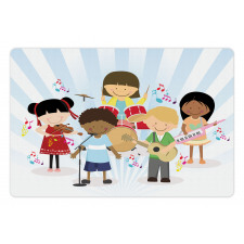 Children Performing Happily Pet Mat