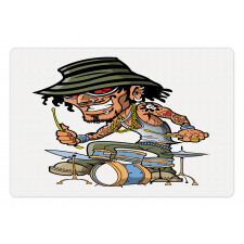 Wild Rock Musician Tattoos Pet Mat