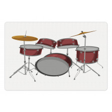 Picture of a Drum Kit Scene Pet Mat