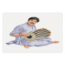 Man in Ethnic Orient Clothes Pet Mat