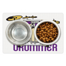 Drummer Wording Graphic Image Pet Mat