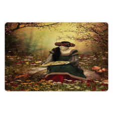 Lady with Book Pet Mat