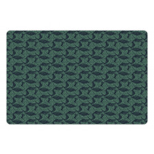 Island Plants Stripy Elements Pet Mat