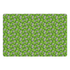 Exotic Graphic Flowers Leaves Pet Mat